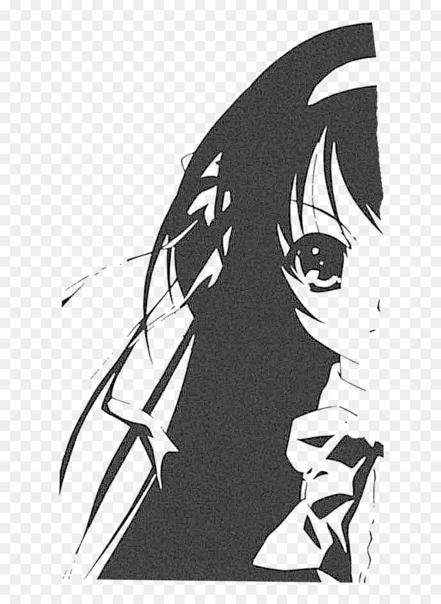 Haruhi Suzumiya Black And White, HD Png Download - black and white anime png