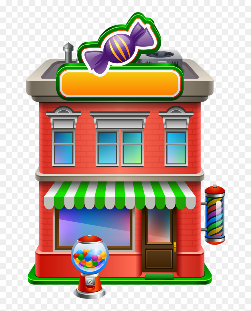 House Clipart Candy - Candy Store Clip Art, HD Png Download - casas png