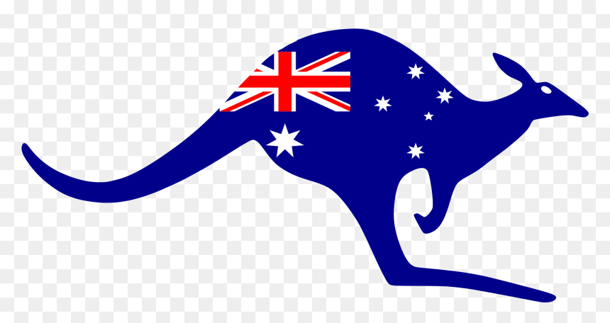Australia Kangaroo Png Image Free Download Searchpng - Australia Flag With Kangaroo, Transparent Png - kangaroo clipart png