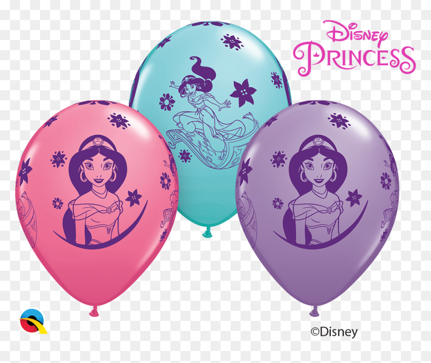 Disney Princess Jasmine Latex Balloons, HD Png Download - party decorations png