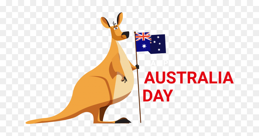 Happy Australia Day Png Image Free Download Searchpng - Clipart Kangaroo Australia, Transparent Png - kangaroo clipart png