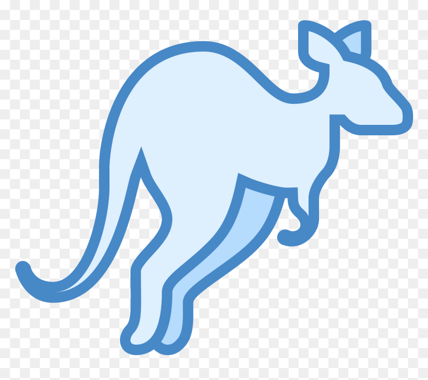 Kangaroo Clipart Blue - Png Images Kangaroo Icon Transparent Background, Png Download - kangaroo clipart png