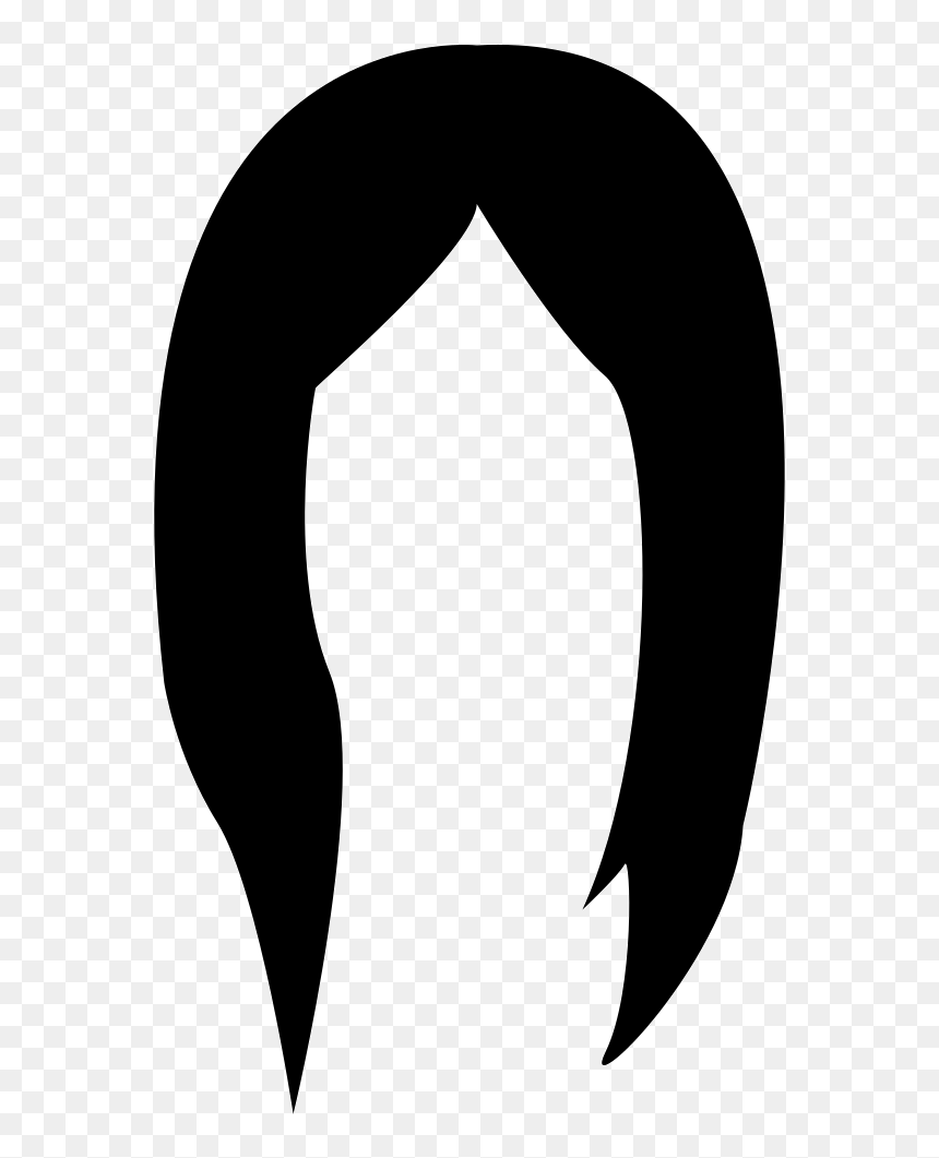 Hair Wig Long And Black Shape - Wig Icon Png, Transparent Png - wig.png