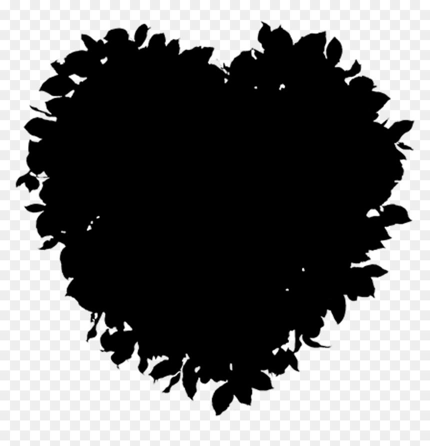 Desktop Wallpaper Leaf Computer Font Heart - Circle, HD Png Download - black heart png transparent