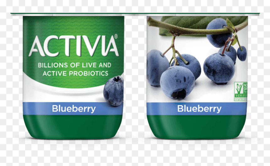 Activia Probiotic Blended Lowfat Yogurt Blueberry - Activia Cherry Yogurt, HD Png Download - single blueberry png