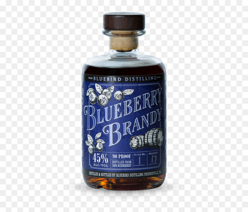 Glass Bottle, HD Png Download - single blueberry png