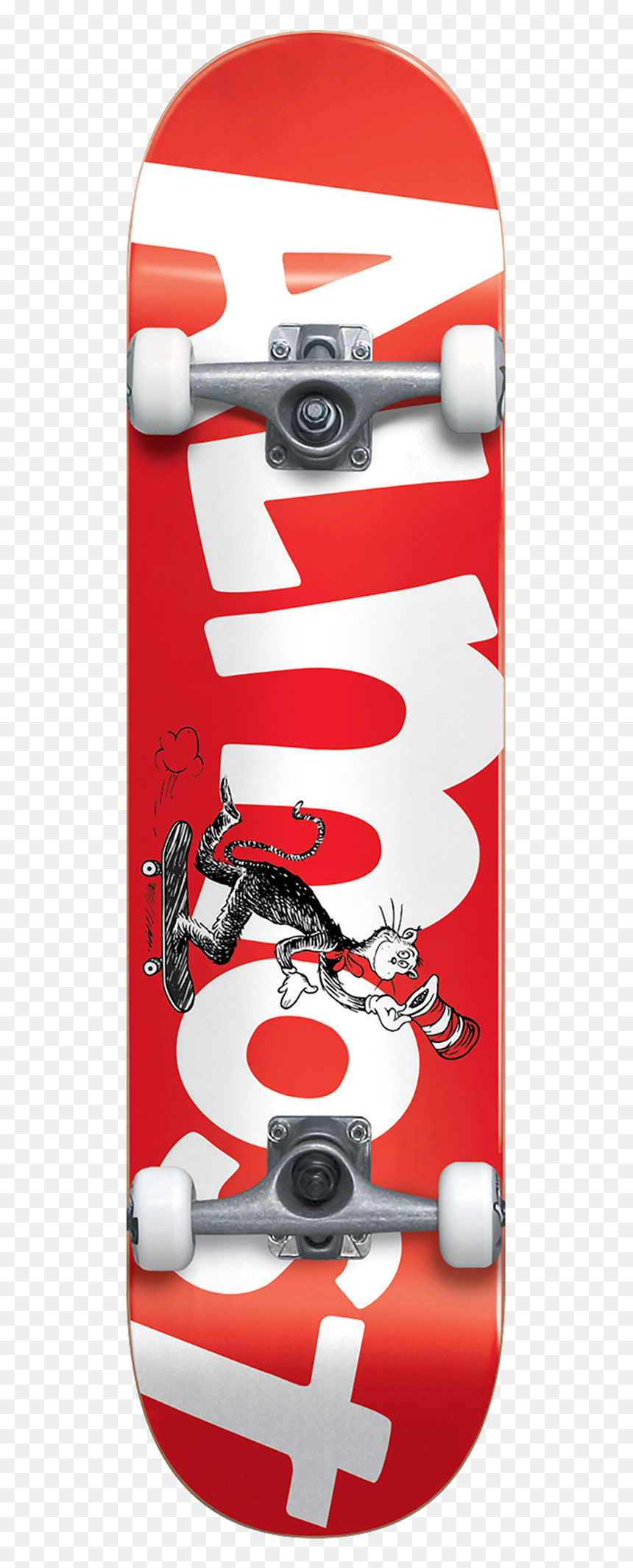 Suess Cat Push Complete Youth Skateboard - Skateboard, HD Png Download - dr. seuss hat png