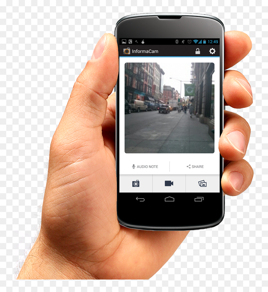 Informacam - Iphone, HD Png Download - phone in hand png