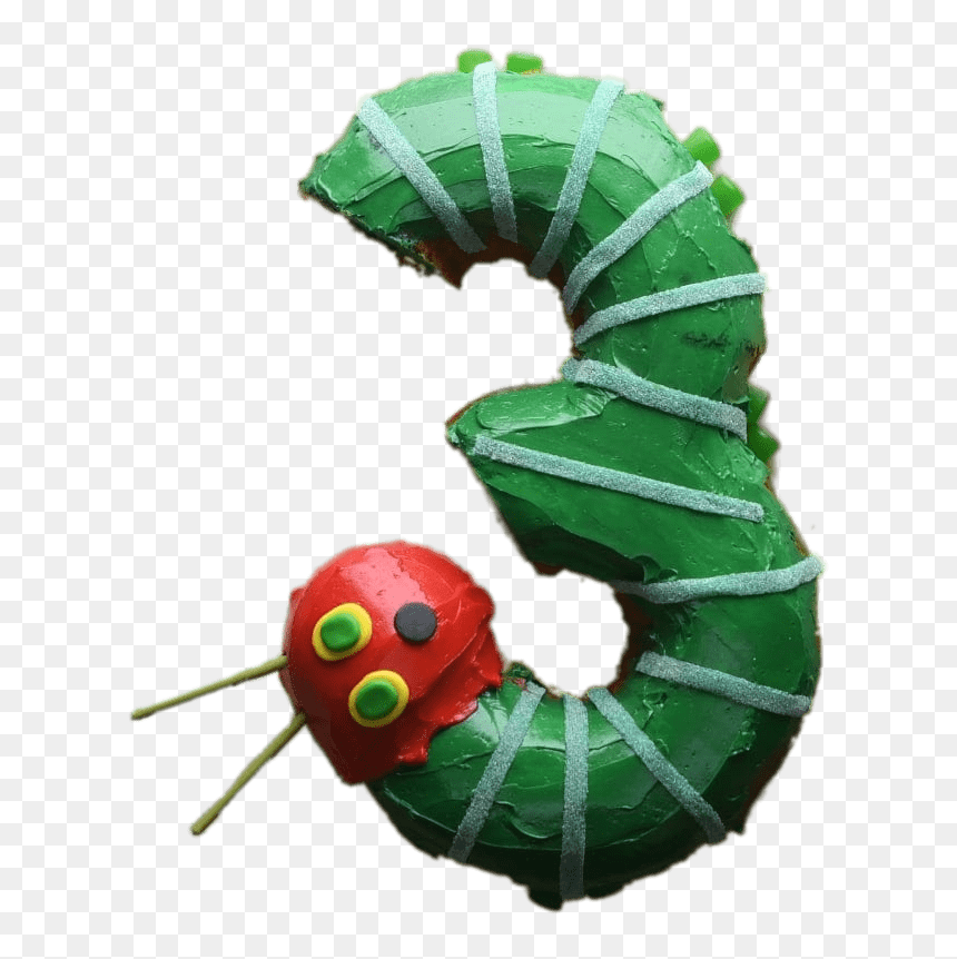 The Very Hungry Caterpillar Number 3 Cake - Hungry Caterpillar Cake 3, HD Png Download - hungry caterpillar png