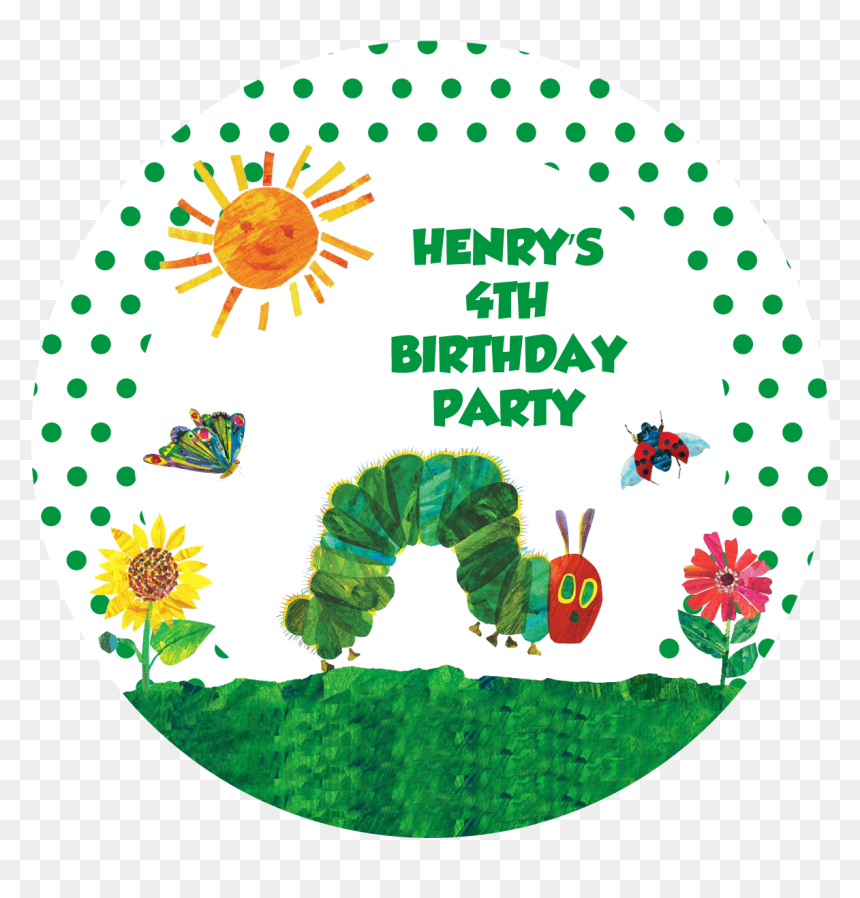 Hungry Caterpillar Party Box Stickers - Hungry Caterpillar 50 Years, HD Png Download - hungry caterpillar png