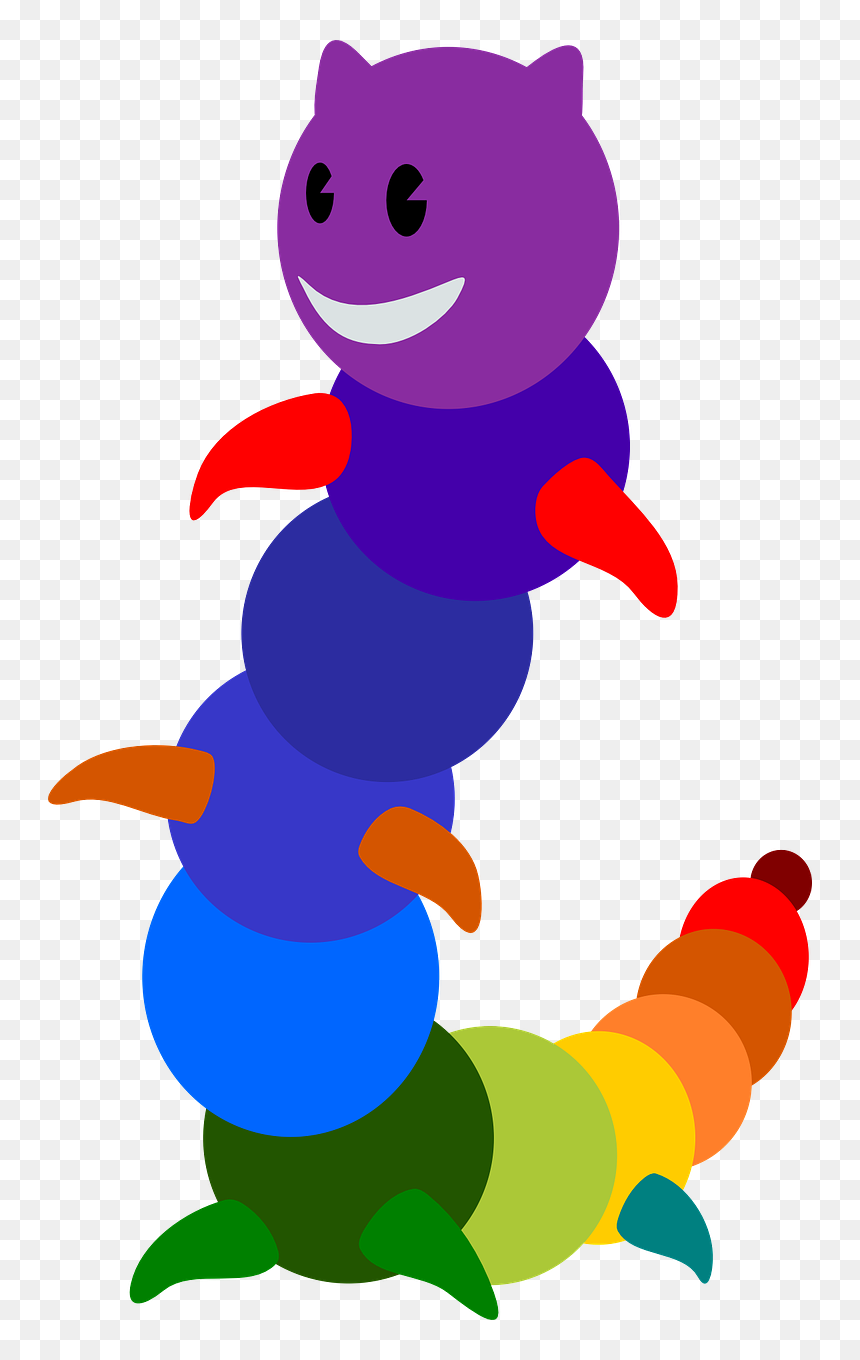Free To Use Public Domain Caterpillar Clip Art - Blue Caterpillar Alice Caterpillar Transparent Background, HD Png Download - hungry caterpillar png