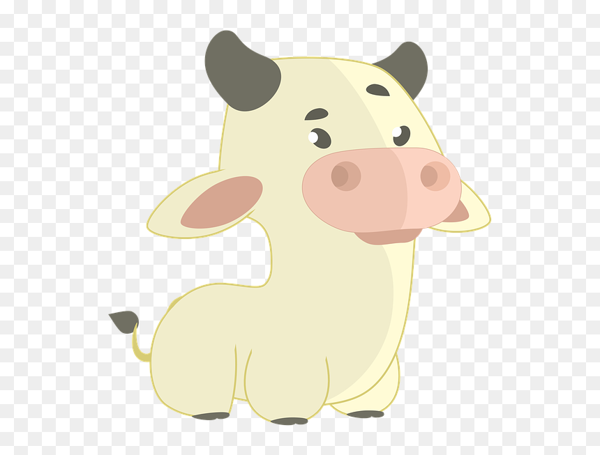 Cow, Bug, Animal, Nature, Cute, Yellow, Animals - Animal, HD Png Download - cute cow png