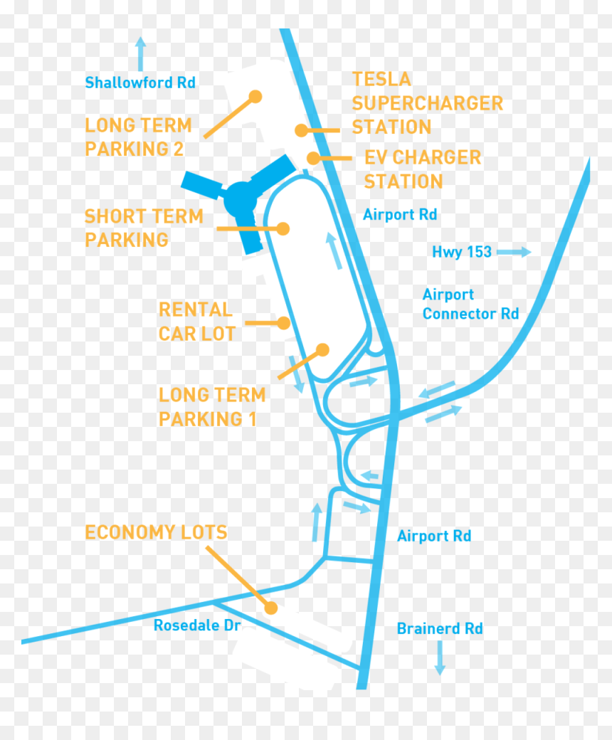 Cha Parking Home - Chattanooga Airport Map, HD Png Download - delta airlines png