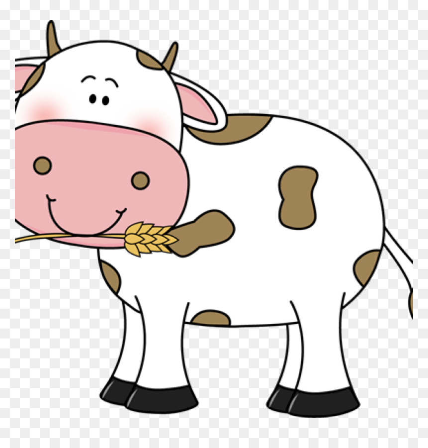 Free Cow Clipart Free Cow Clip Art Cow With Wheat In - Cow Clipart Transparent Background, HD Png Download - cute cow png