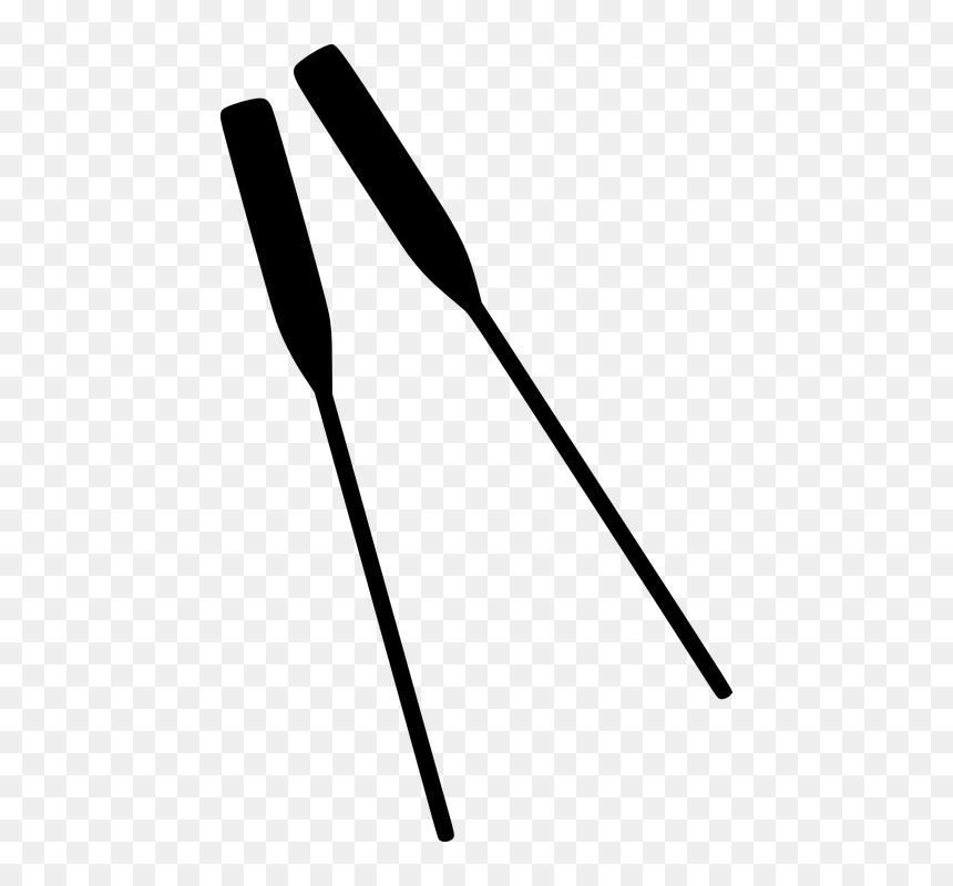 Paddle, Silhouette, Canoe, Rafting - Clip Art Oars, HD Png Download - canoe paddle png