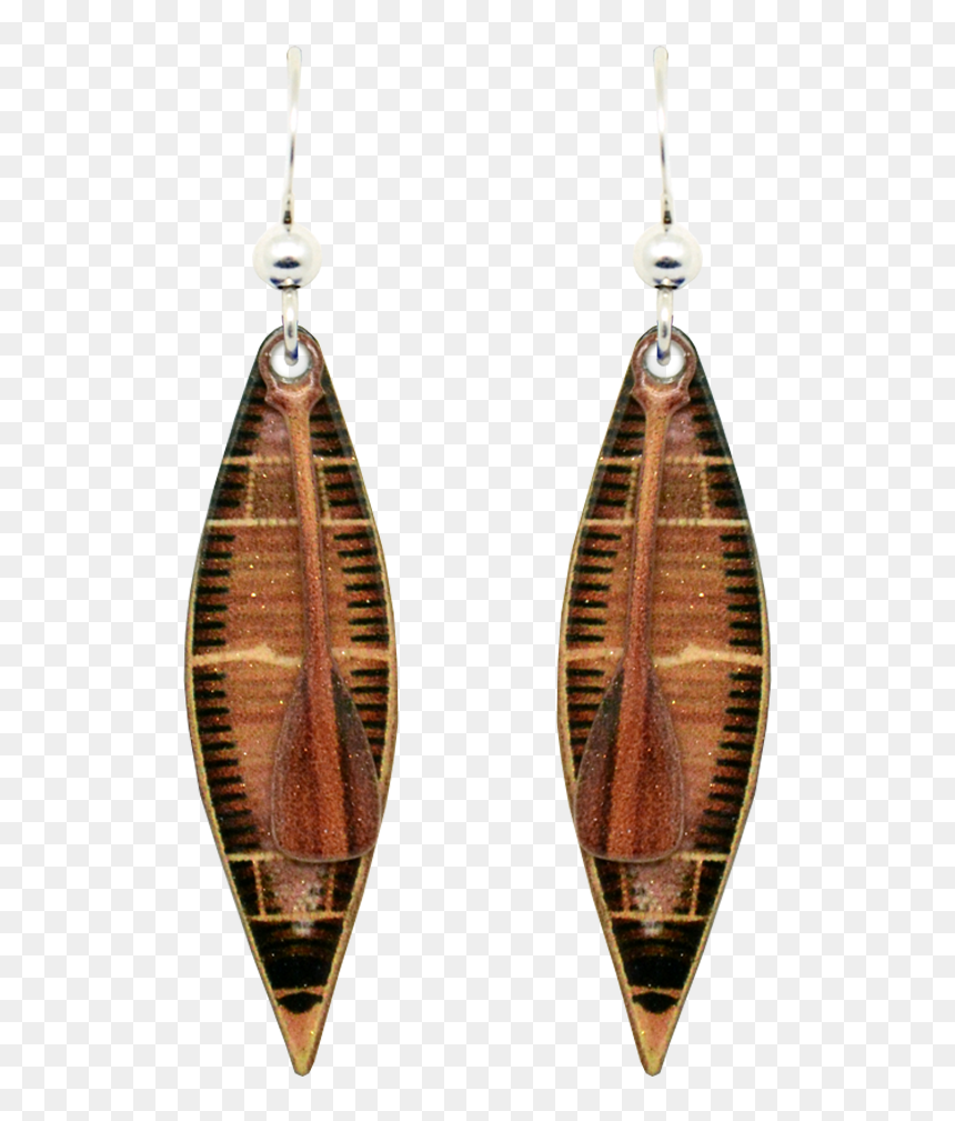 Canoe With Paddle - Earrings, HD Png Download - canoe paddle png