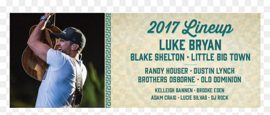 Crashmyplaya2017 Final-lineup Djrock - Crash My Playa 2017 Lineup, HD Png Download - luke bryan png