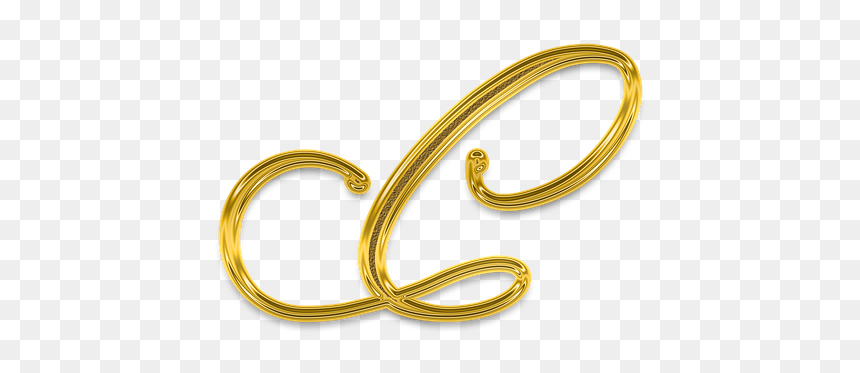Litera, Letter, Monogram, Gold, Golden, Ornament, Decor - Body Jewelry, HD Png Download - gold letter png