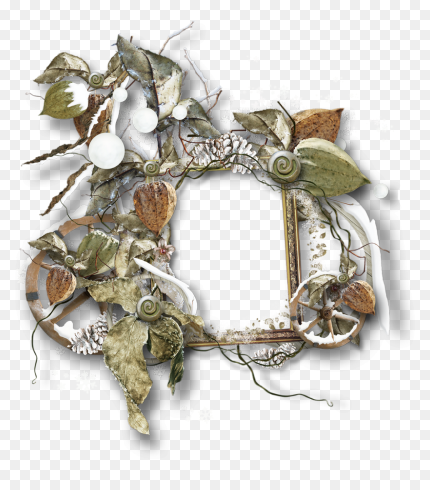 Cadre Png, Givre, Cluster - Wreath, Transparent Png - frost frame png