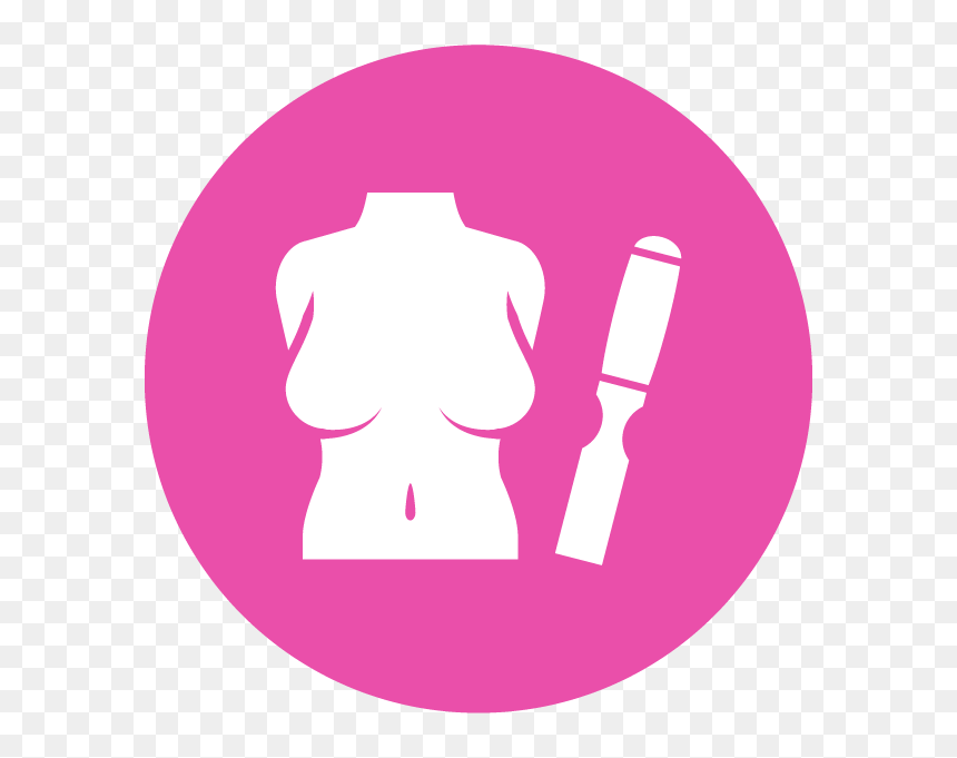A Pink Circular Image Of A Woman"s Breasts And A Chisel - Pink Linkedin Icon Transparent, HD Png Download - linkedin icons png transparent