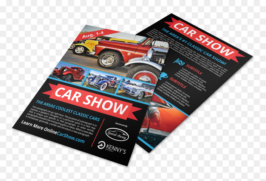 Cool Car Show Flyer Template Preview - Flyer, HD Png Download - cool car png