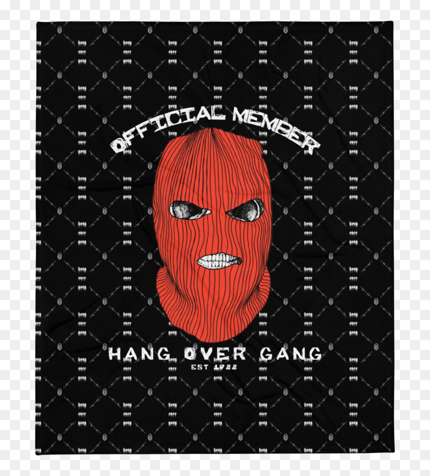 Hog Monogram Mask Shirt White Font New Mockup Front - Knitting, HD Png Download - throw up png