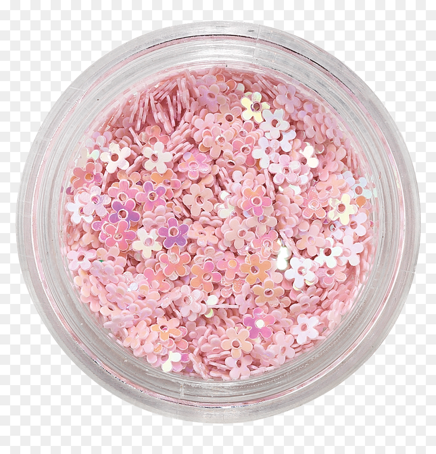 Pink Holo Flowers - Glitter, HD Png Download - glitters png