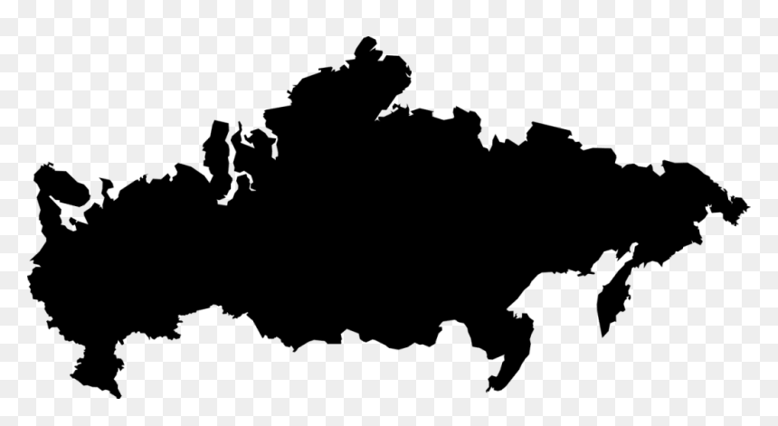 Russia, Map, World, Map Of The World, Earth, Vector - Russia Map Vector, HD Png Download - world map silhouette png