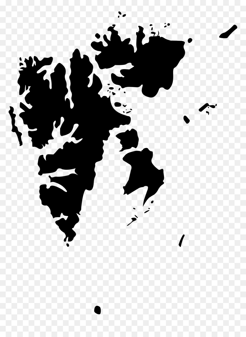 Svalbard Map Vector, HD Png Download - world map silhouette png