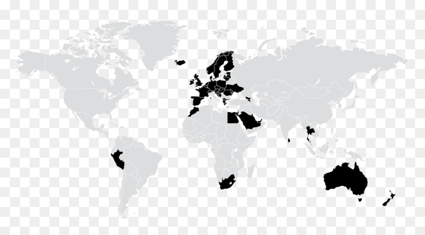 Un Watercourses Convention, HD Png Download - world map silhouette png