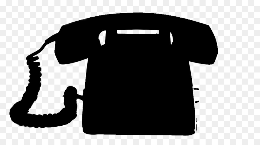 Transparent Phone Silhouette Png - Illustration, Png Download - old telephone png
