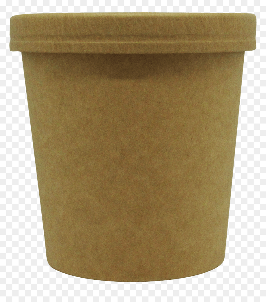 Eco-friendly Kraft Bowl For Soups And Smoothies, With - Flowerpot, HD Png Download - brown paper png