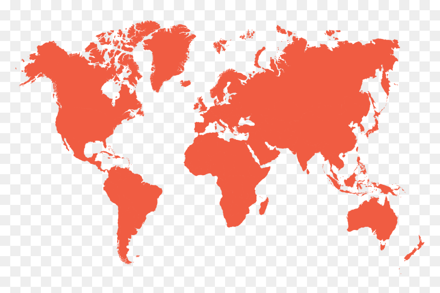 Png Black And White, Transparent Png - map of the world png