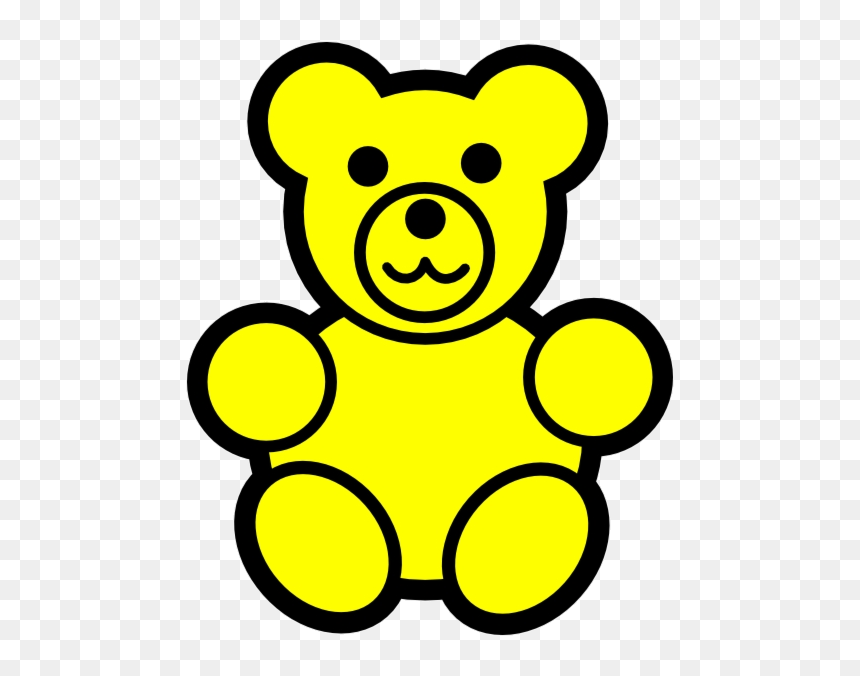 Gummy Bear Teddy Clipart Clip Art Black And White Transparent - Teddy Bear For Coloring, HD Png Download - teddy png