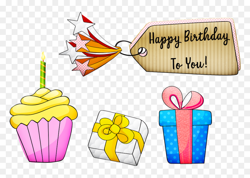 Itens De Aniversário, Brindes, Bolo, Feliz Aniversário - Birthday, HD Png Download - feliz aniversario png