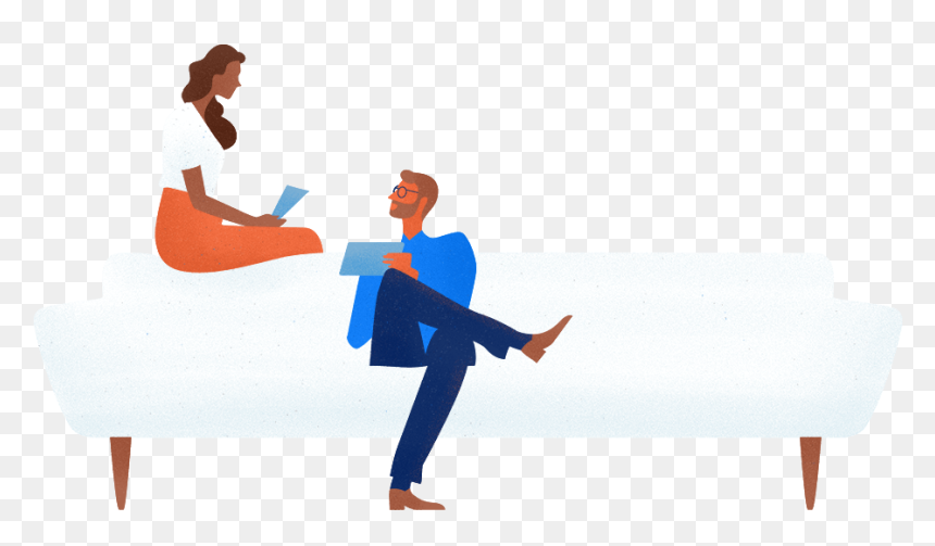 People Sitting On Couch - Studio Couch, HD Png Download - people sitting on bench png