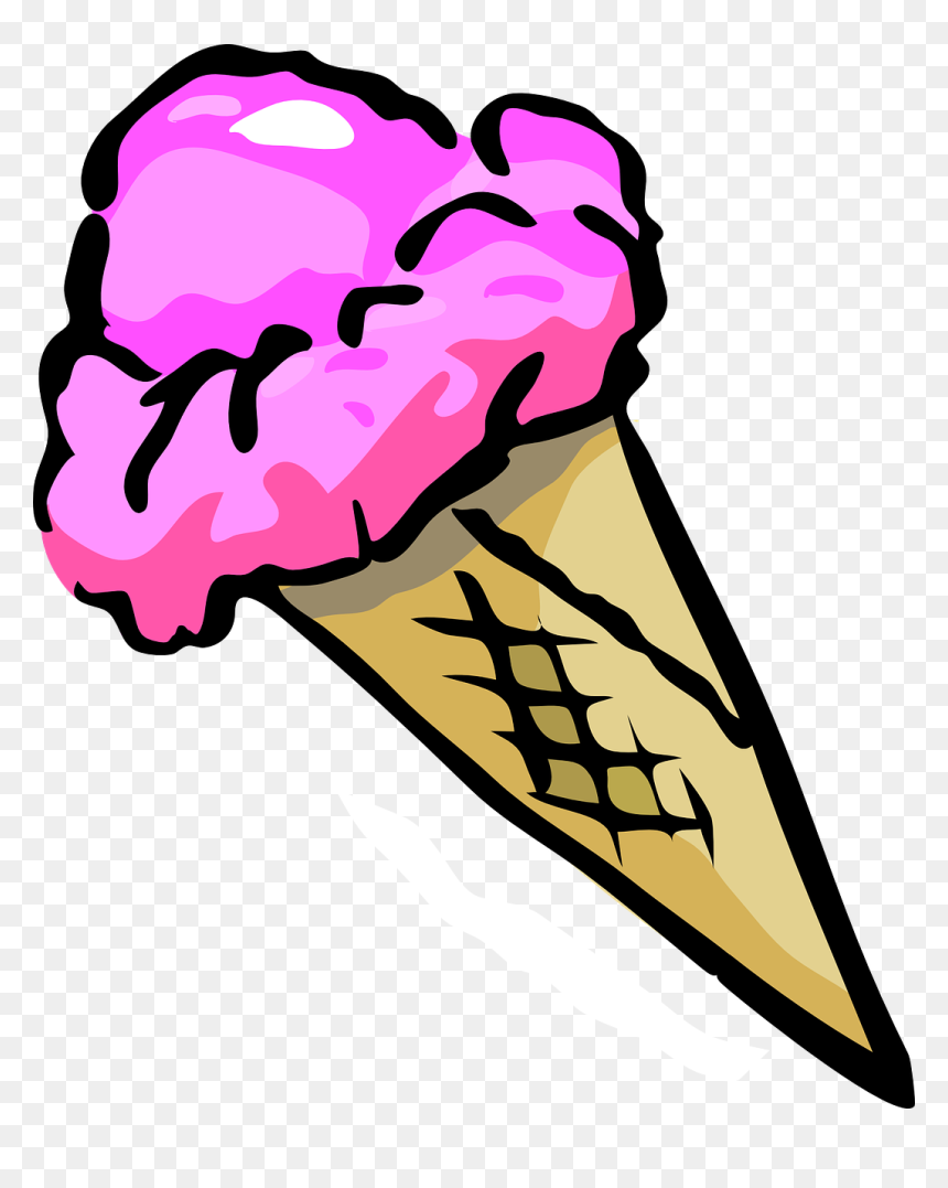 Free Clipart Ice Cream, HD Png Download - waffle cone png