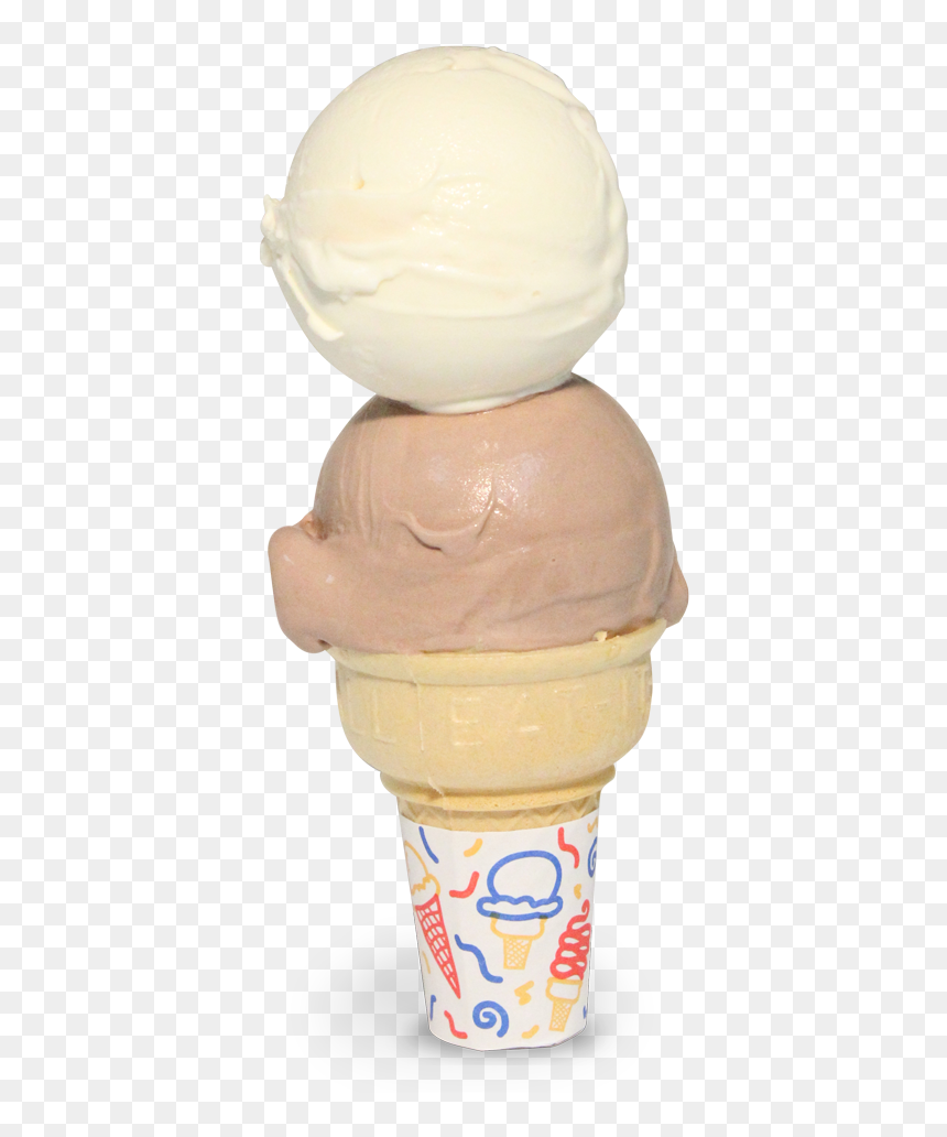 Custard"s Last Stand Double Dip In A Cone - Ice Cream Cone, HD Png Download - waffle cone png
