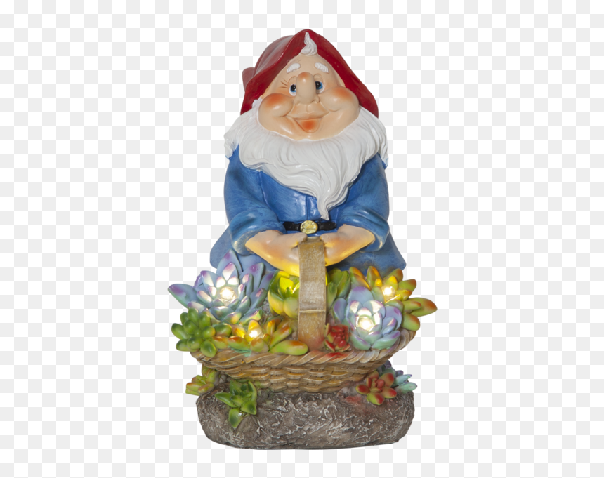 Solar Decoration Gnomy - Solar Lamp, HD Png Download - garden gnome png