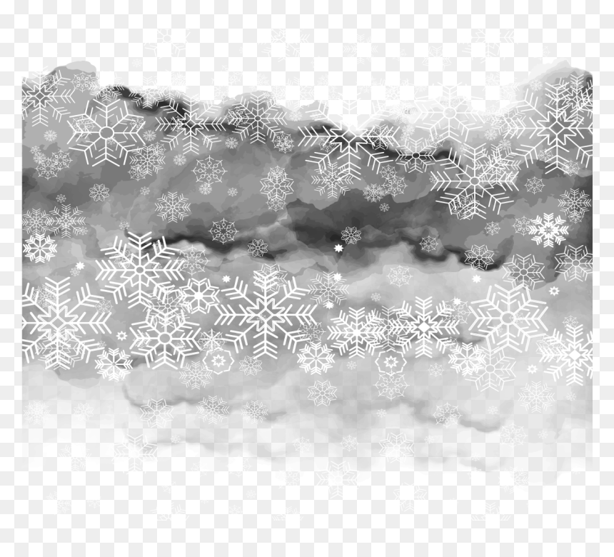 And White Painting Snowflake - Watercolor Painting, HD Png Download - white watercolor png
