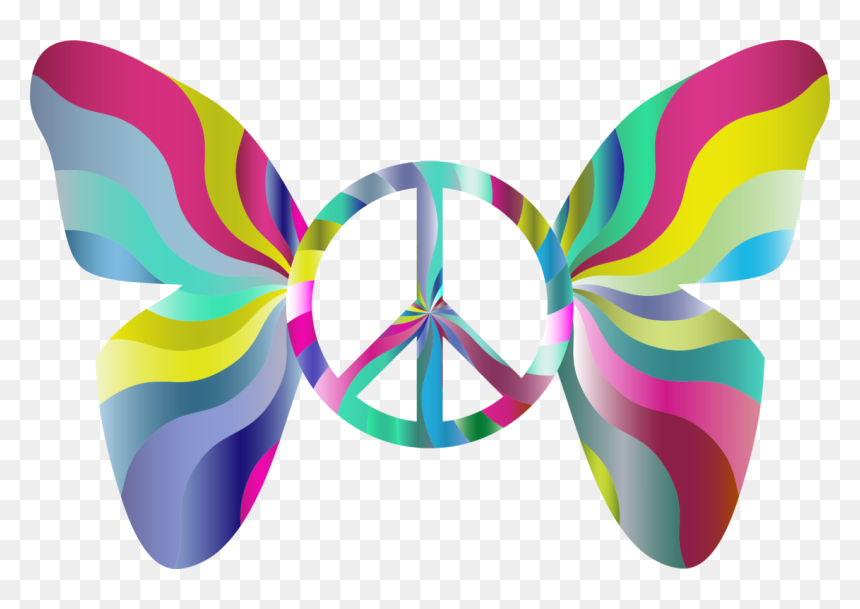 All Photo Png Clipart - Peace Sign With Butterfly, Transparent Png - png peace sign