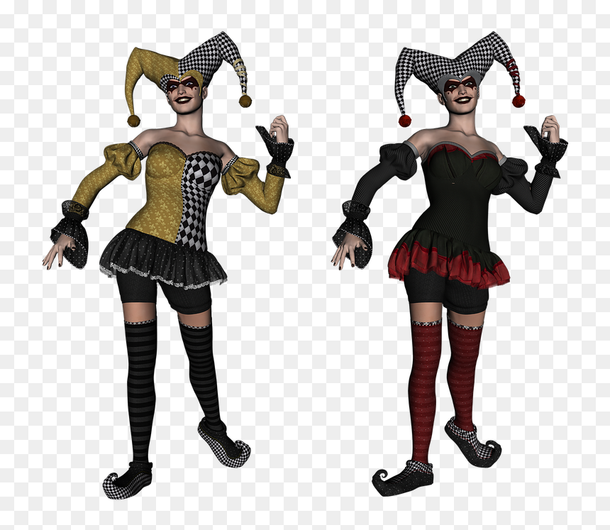Clown, Jester, Comic, Joker, Comedian, Costume - Cosplay, HD Png Download - joker comic png