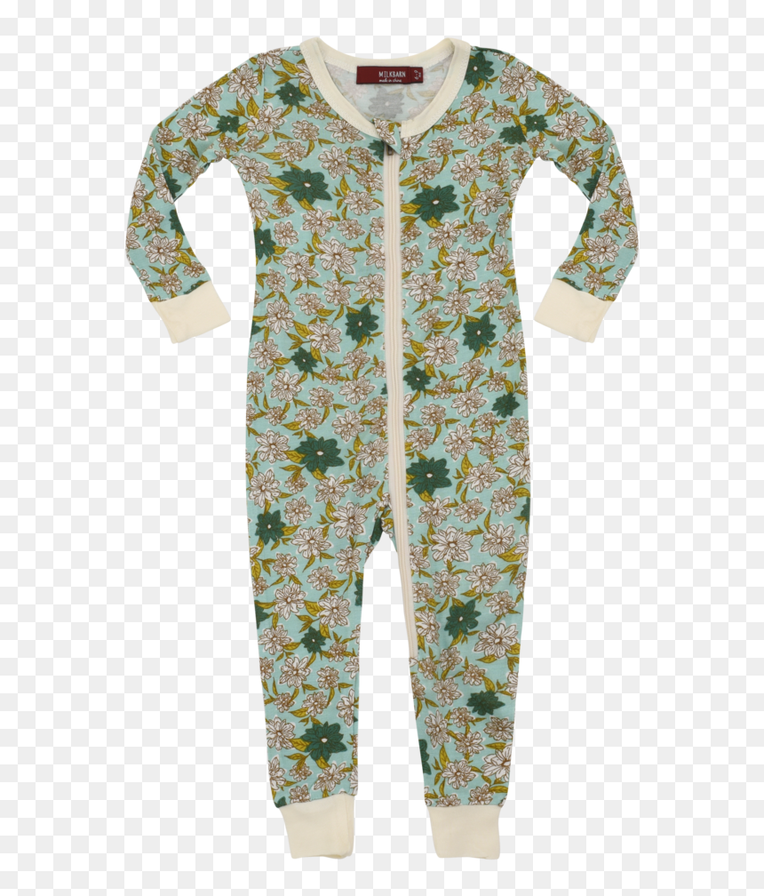 Milkbarn Baby Bamboo Zipper Pajama - Milkbarn, HD Png Download - pajama png