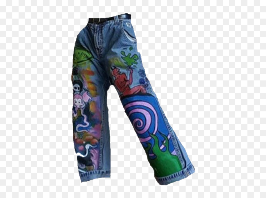 Jeans Pants Moodboard, HD Png Download - pajama png