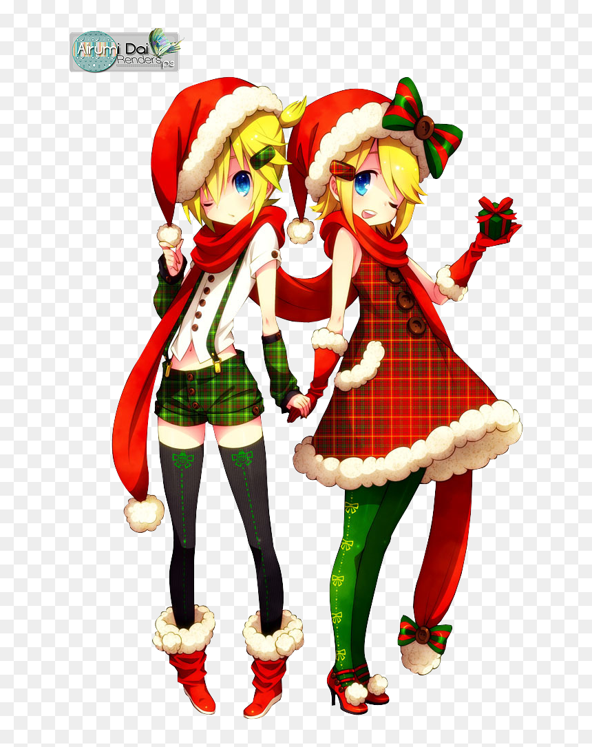 Len Kagamine Christmas Png, Transparent Png - anime png images
