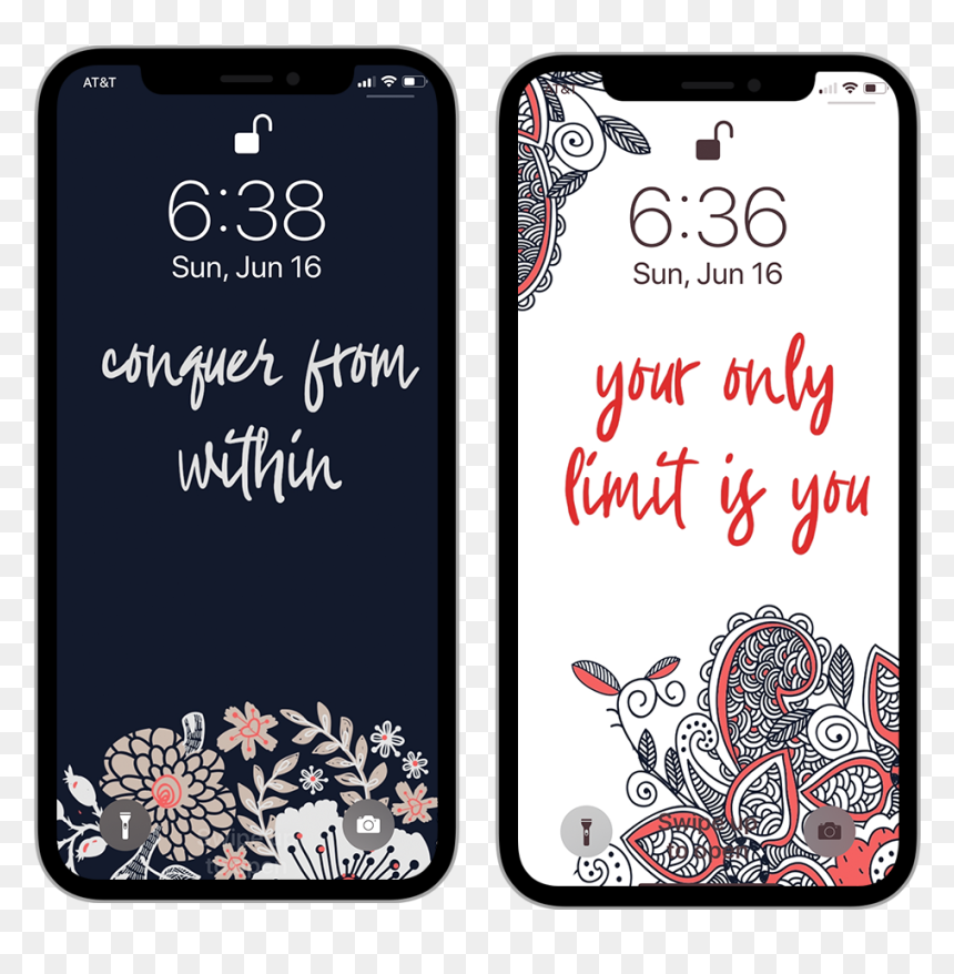 Iphone Inspirational, HD Png Download - iphone lock screen png