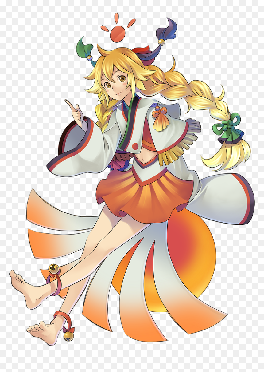 Amaterasu Oomikami Drawn By Mino Tarou - め が み めぐり アマテラス, HD Png Download - amaterasu png
