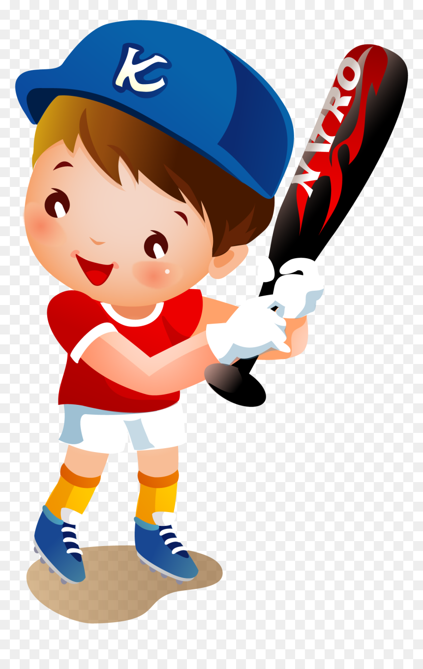 Baseball Cartoon - Play Baseball Cartoon, HD Png Download - cartoon baseball png