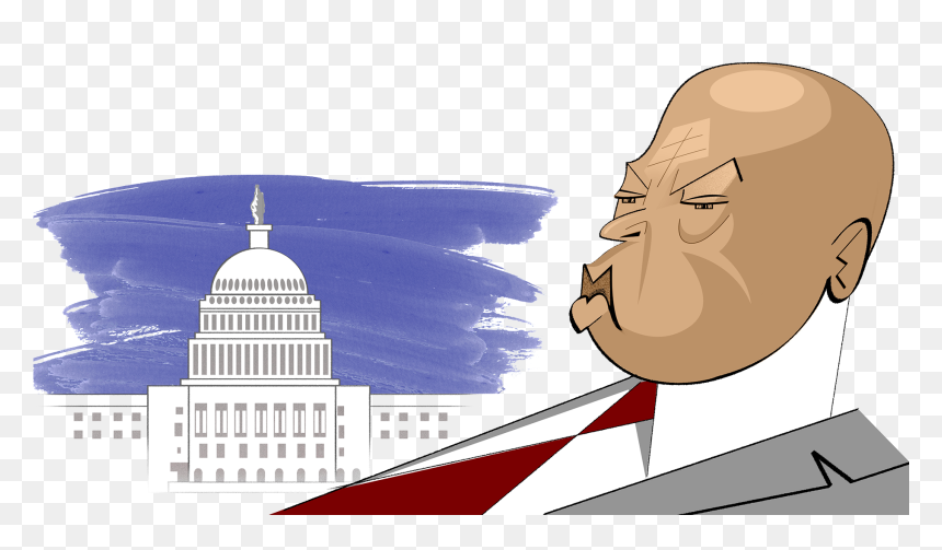 John Lewis Illustrated With Capital Hill Behind - Illustration, HD Png Download - long beard png