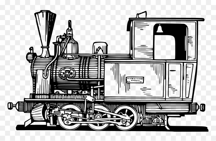 Rolling Stock,land Vehicle,steam Engine - Clipart Locomotive, HD Png Download - car engine png